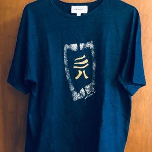 EUC hand printed Japanese design L soft tee
